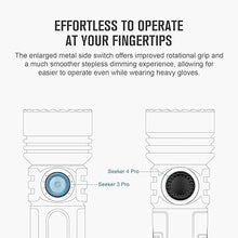Load image into Gallery viewer, OLIGHT Seeker 4 Pro Rechargeable Flashlights, High Powerful Bright Flashlight 4600 Lumens with USB C Holster, Waterproof for Emergencies, Camping, Searching (Matte Black Cool White)