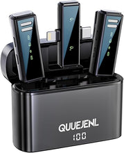 Load image into Gallery viewer, Wireless Lavalier Microphone with Noise Cancellation, 6 Hours of Battery, Wireless Mini Microphone for iPhone, Android, Record Interview, Vlogs