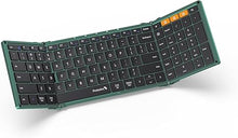 Load image into Gallery viewer, ProtoArc Foldable Bluetooth Keyboard, XK01 Folding Wireless Portable Keyboard with Number Pad, Full-Size Travel Keyboard for Windows iOS Android Tablet Smartphone Laptop PC - Dark Green