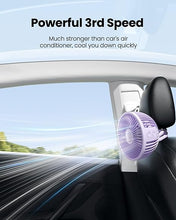 Load image into Gallery viewer, Gaiatop Baby Stroller Fan, 4000mAh Oscillating Mini Portable Fan with Light, 4 Speeds Battery Operated Small Handheld Desk Fan, 360° Rotate Flexible Tripod Clip On Fan for Car Seat Crib Travel Purple