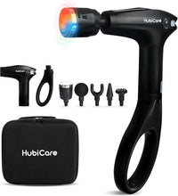 Load image into Gallery viewer, HubiCare Heat and Cool Massage Gun with Upgraded Extension Handle, Christmas Gifts Ideas, Percussion Massage Gun Deep Tissue, Muscle Back Massagers Handheld, Portable for Pain Relief, LED Display