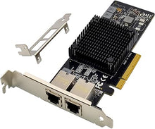 Load image into Gallery viewer, Dual-Port 10G PCIe X8 Network Adapter Card with Intel-X550AT 10GBASE-T & NBASE-T PCI Express Network Interface Adapter 10/5/2.5/1GbE Multi Gigabit Ethernet 5 Speed NIC LAN Card(ST7280-X550AT2)