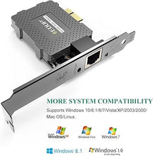Load image into Gallery viewer, EDUP Gigabit Ethernet PCI Express PCI-E Network Card 10/100/1000Mbps RJ45 LAN Adapter Converter for Desktop PC