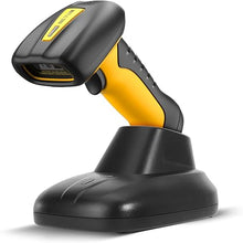 Load image into Gallery viewer, NETUM Upgraded QR Industrial Bluetooth Barcode Scanner with Charging Dock, Wireless 2D 1D Bar Code Reader 2600mAh Drop Protection Shock Dust Proof Hands Free for Windows Mac Android iOS (NT-1202W)