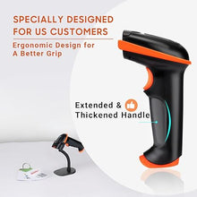 Load image into Gallery viewer, Tera Barcode Scanner Wireless 1D Laser Cordless Barcode Reader with Battery Level Indicator, Versatile 2 in 1 2.4Ghz Wireless and USB 2.0 Wired with Stand Model 5100-Z