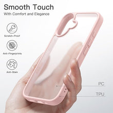 Load image into Gallery viewer, JETech Matte Case for iPhone 16 6.1-Inch, Shockproof Military Grade Drop Protection, Frosted Translucent Back Phone Cover, Anti-Fingerprint (Light Pink)