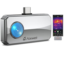 Load image into Gallery viewer, FOXWELL RT100 Thermal Imaging Camera for Android (USB-C) Smartphone, 256x192 IR Resolution Thermal Camera for Home Automotive Industrial Water Leak Heat Loss Inspection, 25Hz Frame Rate Thermal Imager