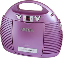 Load image into Gallery viewer, HANNLOMAX HX-327CD Portable CD Player with AM/FM Radio, Aux-in, AC/DC Dual Power Source. (Purple)