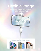 Load image into Gallery viewer, 66” Phone Tripod, Auto Open Selfie Stick for iPhone, Portable Travel Cell Phone Tripod Stand for iPhone 16 Pro Max Android, White