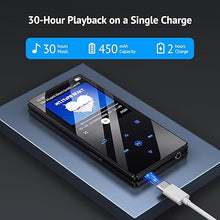 Load image into Gallery viewer, 64GB MP3 Player with Boosted Bluetooth 5.3, Music Player Features HD Speaker, 2.4" Screen, Touch Buttons, Expandable SD Card Slot, Supports FM Radio, Voice Recorder, E-Book, and More