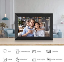 Load image into Gallery viewer, 10.1'' Digital Picture Frame?Smart Digital Photo Frame with 1280x800 IPS Touch Screen, Auto-Rotate and Slideshow, Easy Setup to Share Moments Via APP from Anywhere Anytime