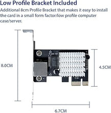 Load image into Gallery viewer, IO CREST 2.5 Gigabit Ethernet PCI Express PCI-E Network Interface Card 10/100/1000/25000 Mbps RJ45 LAN Intel I225 Chipset, Black (SY-PEX24076)