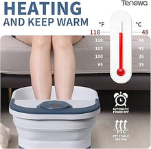 Load image into Gallery viewer, Collapsible Foot Spa Bath Massager with Heat, Bubbles, Pedicure Foot Spa with 8 Rollers, Foot Spa Tub for Stress Relief, Foot Soaker with Mini Acupressure Massage Points & Temperature Control