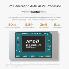 Load image into Gallery viewer, Beelink SER9 AI Mini PC, AMD Ryzen AI 9 HX 370(80TOPS,12C/24T,5.1GHz), 32G LPDDR5X 7500MHz 1TB PCIe4.0 x4 SSD, AI PC AMD Radeon 890M NPU 50 AI TOPS, Built-in MIC/Speakers/USB4/WiFi6/BT5.2/2.5G/W11 Pro