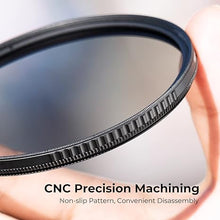 Load image into Gallery viewer, K&F Concept 49mm Circular Polarizer Filter Ultra-Slim 18 Multi-Coated Optical Glass Circular Polarizing Filter for Camera Lenses with Cleaning Cloth (K Series)