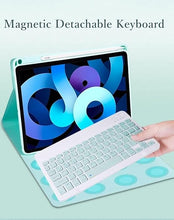 Load image into Gallery viewer, Keyboard Case for iPad 10th Generation 2022 10.9 inch, Magnetically Detachable Bluetooth Color Keyboard Smart Folio Cover with Pencil Holder (Dark Pink)