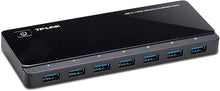 Load image into Gallery viewer, TP-Link Powered USB Hub 3.0 with 7 USB 3.0 Data Ports and 2 Smart Charging USB Ports. Compatible with Windows, Mac, Chrome & Linux OS, with Power On/Off Button, 12V/4A Power Adapter(UH720)