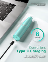 Load image into Gallery viewer, ZORAMI Rechargeable Ear and Nose Hair Trimmer - 2024 Professional Painless Eyebrow & Facial Hair Trimmer for Men Women, Powerful Motor and Dual-Edge Blades for Smoother Cutting Mint Green