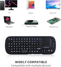 Load image into Gallery viewer, iPazzPort 2.4G Mini Wireless Keyboard with Touchpad Mouse Combo, Lightweight Portable Keyboard Controller, Compatible with Android TV Box/PC/Tablets/PS4/Raspberry Pi 3/HTPC KP-810-19S
