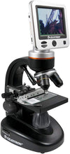 Load image into Gallery viewer, Celestron – LCD Digital Microscope II – Biological Microscope with a Built-in 5MP Digital Camera – Adjustable Mechanical Stage –Carrying Case and 1GB Micro SD Card