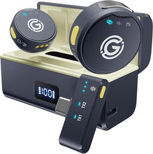 Load image into Gallery viewer, Wireless Lavalier Microphone for iPhone 15/16 & Android, USB C Mini Lapel Microphone Wireless, Hi-Fi Audio, Noise Cancellation, 35H Battery for Video Recording, Streaming - Sapphire Blue