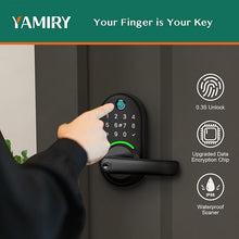 Load image into Gallery viewer, Smart Door Handle Lock with Keypad: Yamiry Fingerprint Smart Lock - Keyless Entry Door Lock for Front Door - Digital Door Lock - Deadbolt Lock with APP - Genarate Passcode Remotely - DIY Installation