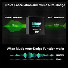 Load image into Gallery viewer, Wireless Lavalier Microphone, with Noise Cancellation?Auto-Dodge, Reverb Mode,3000mA Charging Case, for iPhone,iPad,Android,Camera,2 Pack Wireless Lavalier Clip Mics Live Streaming