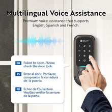 Load image into Gallery viewer, Solity No-Hub Smart Digital Door Lock, Designed in Korea, Keyless Entry, Wi-Fi, Remote Control, Touchscreen Keypad, Auto Lock, IP54 Waterproof, Oil Rubbed Bronze GT10K