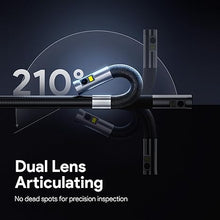 Load image into Gallery viewer, Dual Lens Articulating Borescope, DEPSTECH Endoscope Camera with Light, Articulated Probe, Flexible Snake Inspection Camera for Wall, Automotive Engine Inspect-4.92FT