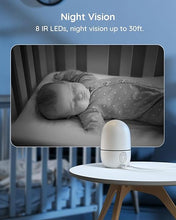 Load image into Gallery viewer, virtavo EggSentry Indoor Security Camera, Dual-Lens & Split View, 360° PTZ Baby Monitor & Pet Cam, Motion Tracking, 2-Way Audio, Night Vision, Cloud/SD Storage, Phone App, 2.4GHz WiFi