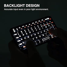 Load image into Gallery viewer, Rii Mini Bluetooth Keyboard,Portable Wireless Keyboard with Backlit,Rechargeable Mini Keyboard for Smart TV/Android TV Box/Smartphone/HTPC/IPTV, Black(Upgrade-TypeC)