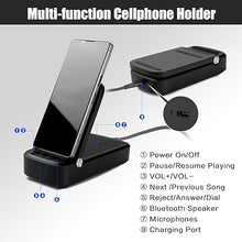 Load image into Gallery viewer, Gifts for Men,Cell Phone Stand with Wireless Bluetooth Speaker for Men Women,HD Surround Sound Speaker Anti-Slip Base for Home,Office,Outdoor Compatible with iPhone/Samsung/iPad Tablet