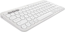 Load image into Gallery viewer, Logitech Pebble Keys 2 K380s, Multi-Device Bluetooth Wireless Keyboard with Customizable Shortcuts, Slim and Portable, Easy-Switch for Windows, macOS, iPadOS, Android, Chrome OS - Tonal White
