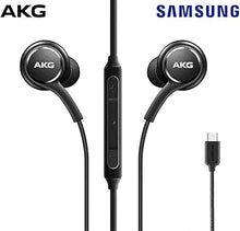 Load image into Gallery viewer, SAMSUNG AKG Earbuds for Galaxy S23 Ultra - Original USB Type C in-Ear Earbud Headphones with Remote & Mic - Braided - Includes Velvet Pouch - Black