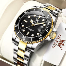 Load image into Gallery viewer, OLEVS Luxury Watches for Men Big Face Stainless Steel Business Dress Analog Quartz Watch with Day Waterproof Luminous Mens Wrist Watch