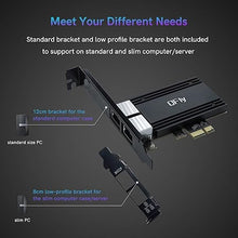 Load image into Gallery viewer, 2.5G Dual RJ45 Port PCI-E Network Card with RTL8125B Conrtoller, QFly 2.5Gb Ethernet Adapter Card Compatible with 100/1000Mbps/2.5G, Support Windows/Linux