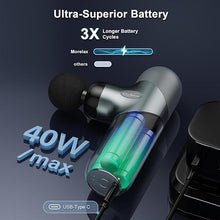 Load image into Gallery viewer, Mini Massage Gun Deep Tissue,Portable Percussion Muscle Massager for Whole Body Back Pain Relief,Electric Handheld Sport Massager with 6 Massage Heads 4 Speed,Best Gift for Him/Her/Father/Mother
