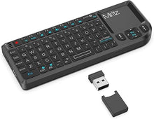 Load image into Gallery viewer, 2.4G Wireless Touchpad Keyboard and Mouse Mini Remote Control with Laser Pointer,for Windows/Android/Google/Smart TV/HTPC/IPTV/Mac OS/Linux Black
