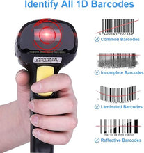 Load image into Gallery viewer, Barcode Scanner Wireless, Basecent USB Quick Laser Barcode Scanner Reader (Lector De Codigo De Barras), Handheld Barcode Reader Scanner for Library Book, Warehouse Inventory, Store