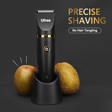Load image into Gallery viewer, Ufree Body Hair Trimmer for Men, Manscape Ball Pubic Hair Trimmer, 3 in 1 Men Grooming Kit for Groin, Waterproof Body Electric Shaver Razor, Replaceable Ceramic Blade, Gifts for Men, Black