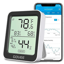 Load image into Gallery viewer, Govee Hygrometer Thermometer H5075, Bluetooth Indoor Room Temperature Monitor Greenhouse Thermometer with Remote App Control, Notification Alerts, 2 Years Data Storage Export,LCD