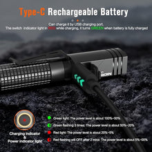 Load image into Gallery viewer, NICRON EDC Flashlight Rechargeable, 90 Degree Flashlight with Magnet 400 High Lumens L74 Mini Flashlight Compatiable with AAA Battery Pocket Penlight for Night Working, Camping, Outdoor, Emergency