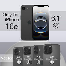 Load image into Gallery viewer, JETech Liquid Silicone Case for iPhone 16e 6.1-Inch 2025, Silky Soft Touch Full-Body Protective Phone Case, Anti-Scratch Shockproof Cover with Microfiber Lining (Black)