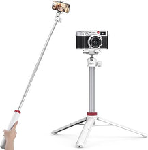 Load image into Gallery viewer, ULANZI MT-44 Extendable Phone Tripod, 59" Selfie Stick Phone Vlog Tripod Stand with 2 in 1 Phone Clip, 360° Ball Head Camera Tripod for iPhone Sony Canon Action Camera, Lightweight for Travel White