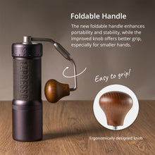 Load image into Gallery viewer, 1Zpresso J-Ultra Manual Coffee Grinder Iron Gray, Conical Burr, Foldable Handle, Magnet Catch Cup Capacity 40g, Numerical Adjustable Finely Setting, Faster Grinding Efficiency ideal for Espresso