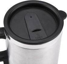 Load image into Gallery viewer, Car Heating Cup, Stainless Steel Travel Mug 12V Electric Coffee Cup 450ml Electric Car Cup Travel Heating Cup Stainless Steel Electric Insulated Plug Kettles Boiling Car Coffee Mug