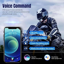 Load image into Gallery viewer, FODSPORTS Motorcycle Bluetooth Headset 2 Pack FX6 1000M 6 Riders Group Motorcycle Intercom Universal Bluetooth Motorcycle Helmet Communication System Voice Command 2 Port Design