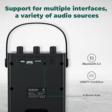 Load image into Gallery viewer, 30W Wireless Voice Amplifier with Headset Microphone, Portable Bluetooth 5.3 PA System for Teachers, Personal Rechargeable Megaphone with Speaker for Teaching and Speaking in Classrooms s93