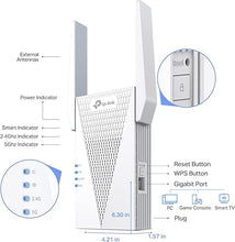 Load image into Gallery viewer, TP-Link AX3000 WiFi 6 Range Extender, PCMag Editor's Choice, Dual Band WiFi Repeater Signal Booster with Gigabit Ethernet Port, Access Point, APP Setup, OneMesh Compatible (RE715X)