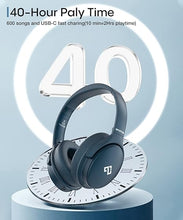 Load image into Gallery viewer, INFURTURE Active Noise Cancelling Headphones, H1 Wireless Over Ear Bluetooth Headphones, Deep Bass Headset, Low Latency, Memory Foam Ear Cups,40H Playtime